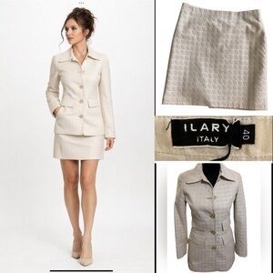 ILARY MADE IN ITALY NWOT SKIRT SUIT.‎ CREAM COLOR SIZE 40 / US SIZE 4